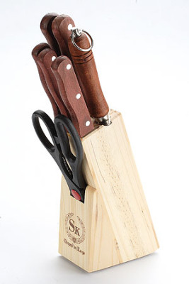 Набор ножей 8 пр. дер.руч. в колодке 8880