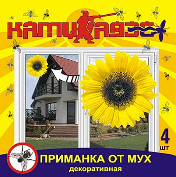 Приманка от насекомых 4 наклейки в евроконверте КАМИКАДЗЕ КЗН4