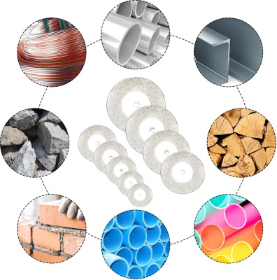 Набор быстрорежущих алмазных дисков 5шт + вал 1шт