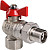 Кран шаровой Valtec 1/2" п/м бабочка американа угловой латунь VT.228.N.04