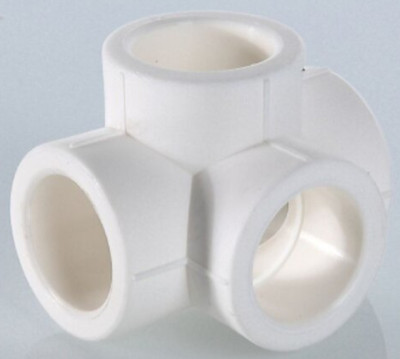 Полипропилен Крестовина D20 двухпл. VT