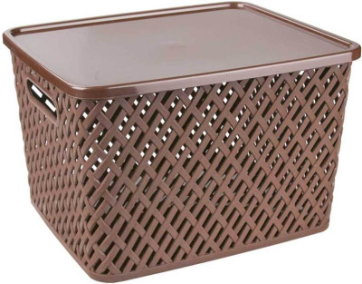 Корзина Плетенка с крышкой М3553 коричневый