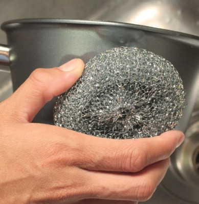 Губка металлическая вязанная в пакете 15г Paterra