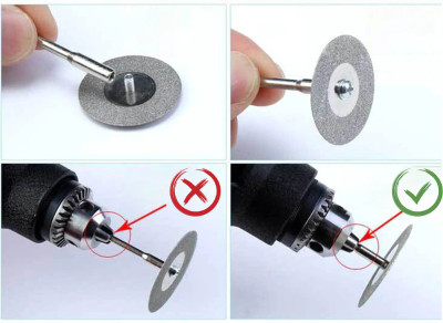 Набор быстрорежущих алмазных дисков 5шт + вал 1шт