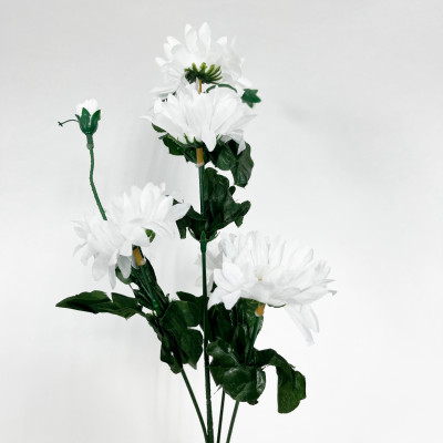 Цветы искусственные Ветка Ромашки дачницы 60см