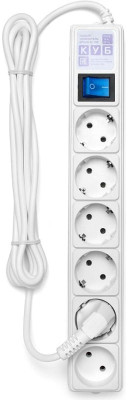 Сетевой фильтр Power Cube 6 гнезд 3 метра с з/к (белый) 16А 3,5кВт