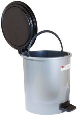 Ведро для мусора 10л с педалью Газеты Алеана