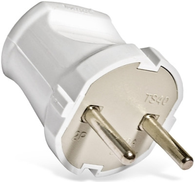 Вилка эл. без зазем. Универсал А113 черн./бел.